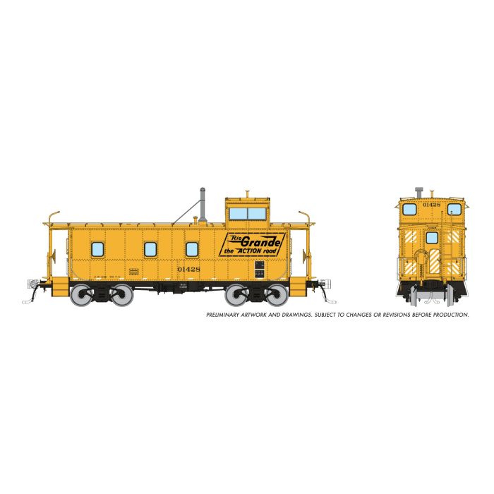 HO Rapido D&RGW Steel Caboose #01456 PREORDER