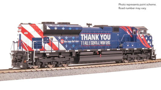 HO Scale Broadway Limited SD70ACe Montana Rail Link (MRL) 4404 Essential Workers, Paragon4 Sound/DC/DCC, w/ Smoke, HO
