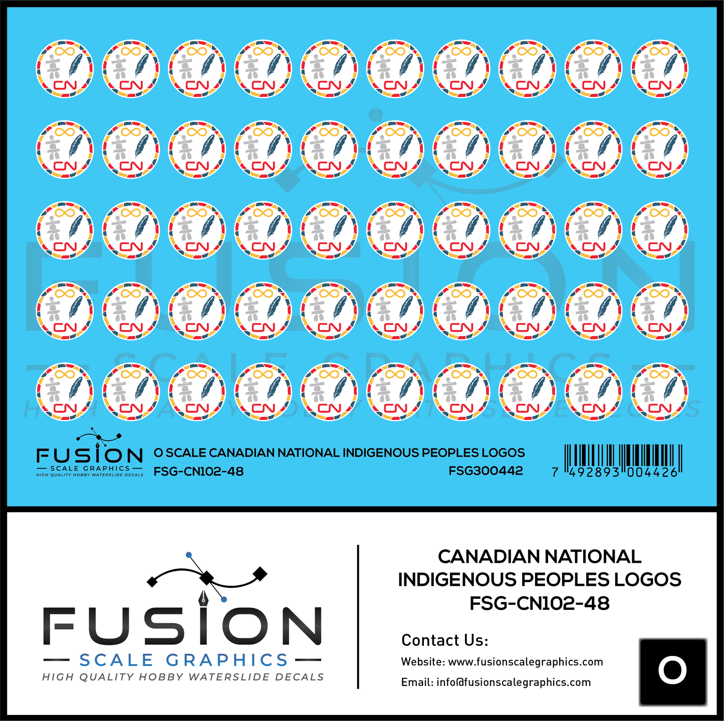 O Scale Canadian National Indigenous Peoples Logos Decal Set