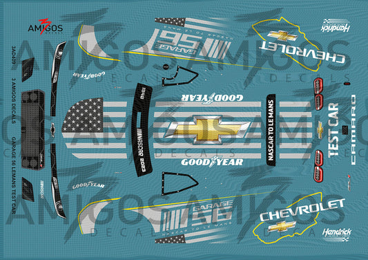 3 Amigos Decals GARAGE 56 LEMANS CAMARO TEST CAR Decal Set 1:24