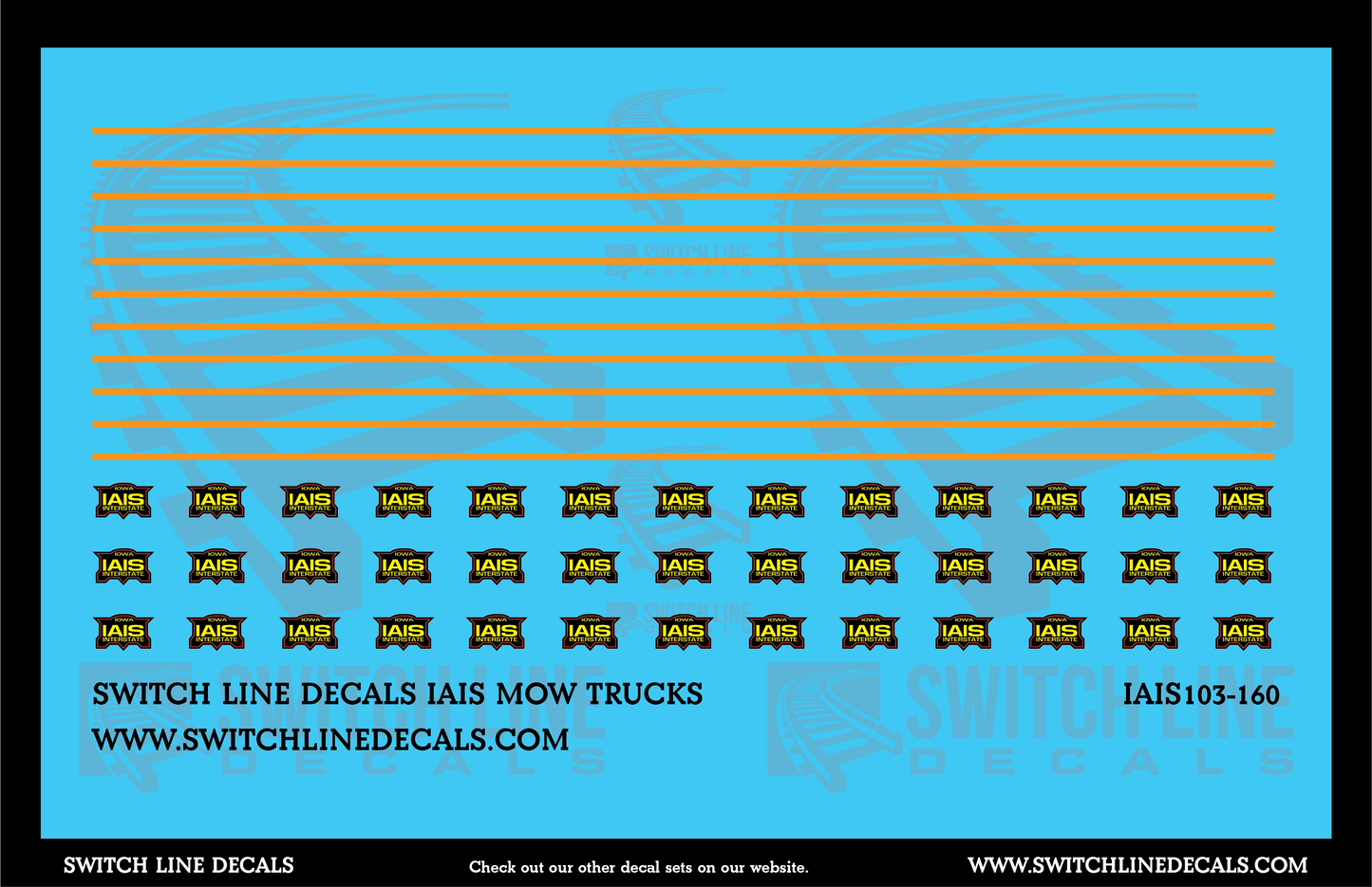 N Scale Iowa Interstate MOW Trucks Decal Set