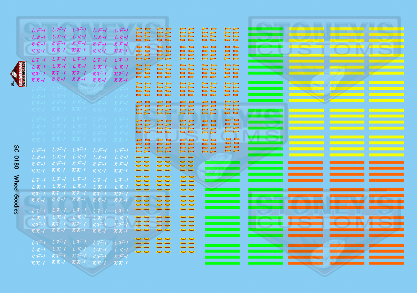 Stoney's Customs Wheel Goodies 1:24 Decal Set