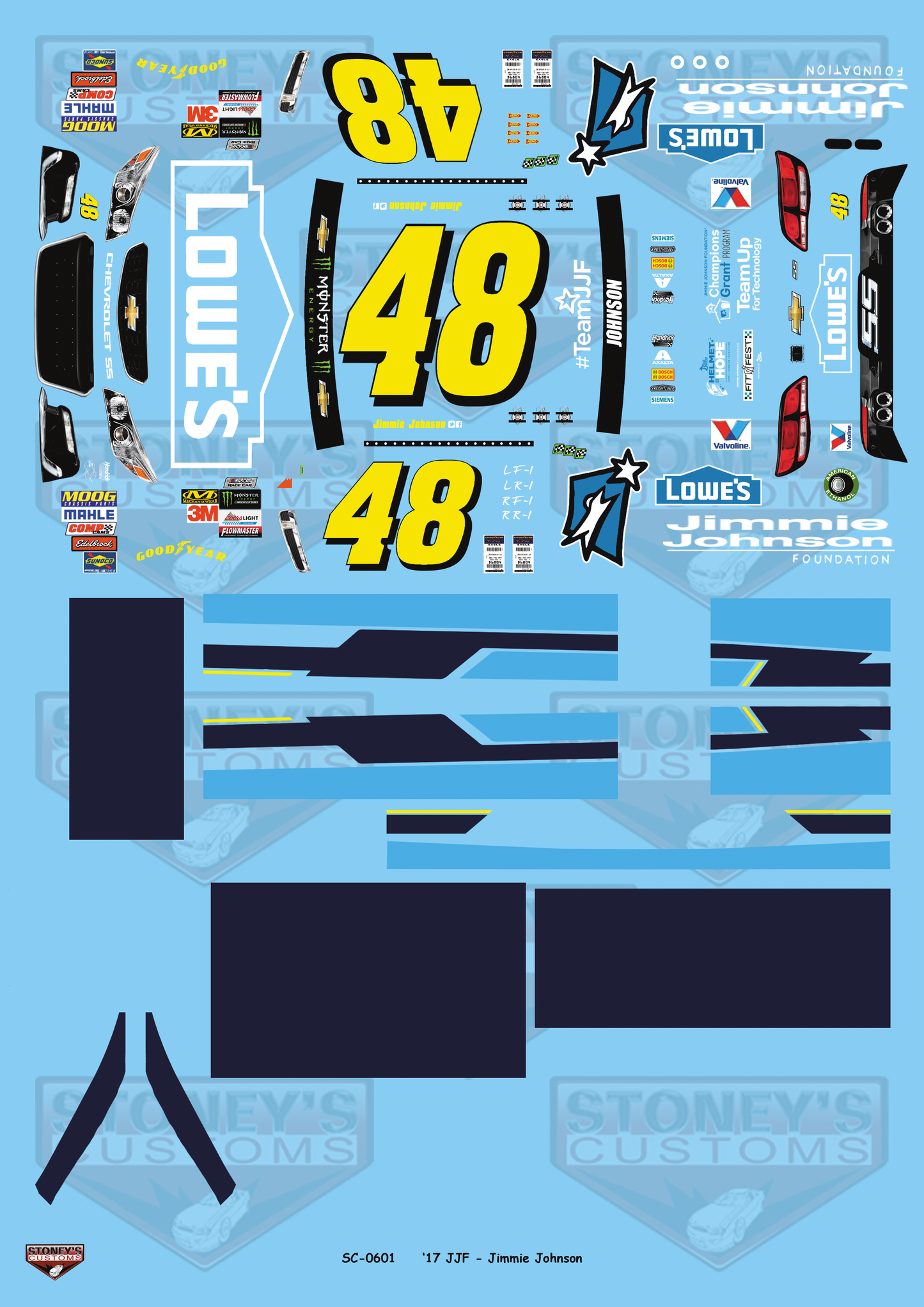 Stoney's Customs 2017 #48 Jimmy Johnson Foundation Chevy 1:24