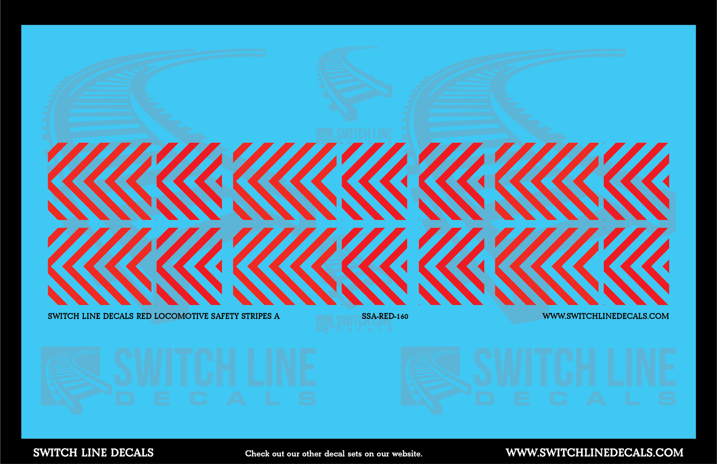 N Scale Red Locomotive Safety Stripes A Decal Set