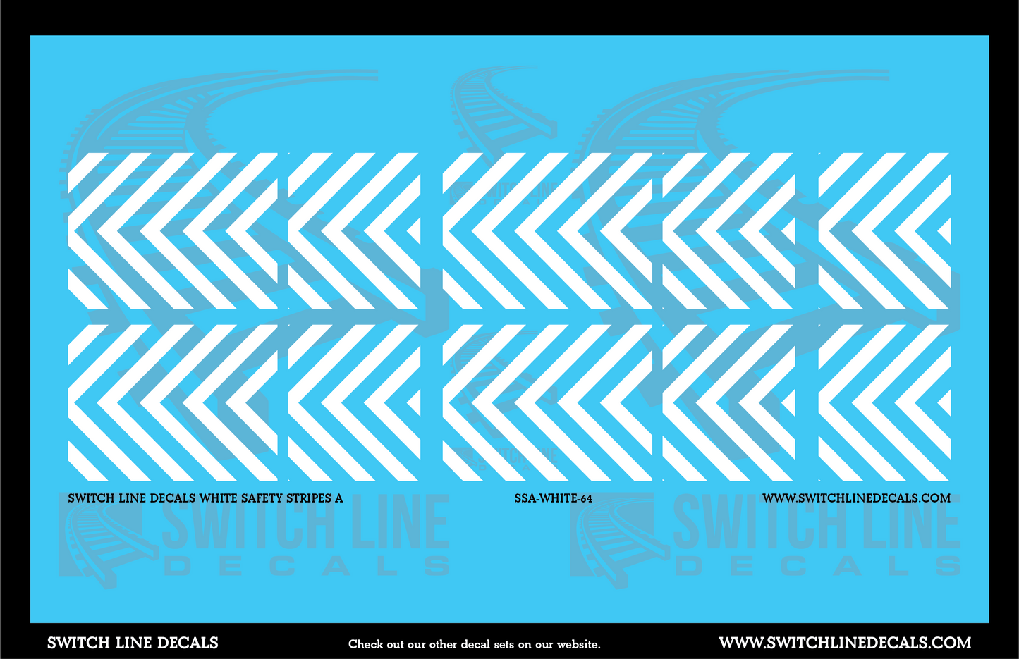S Scale White Safety Stripes A Decal Set