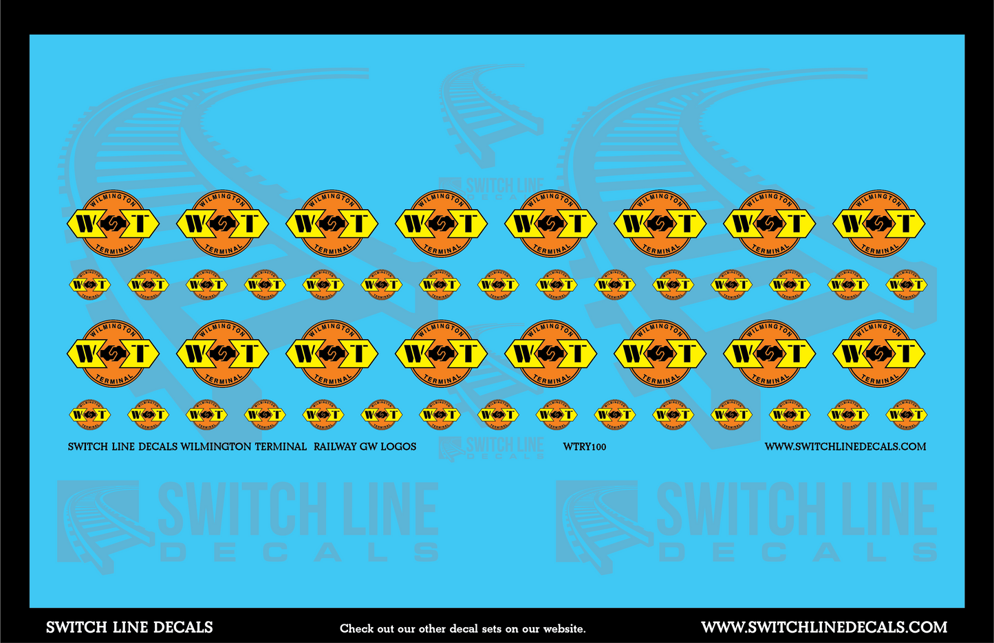 N Scale Wilmington Terminal Railroad Logos Decal Set