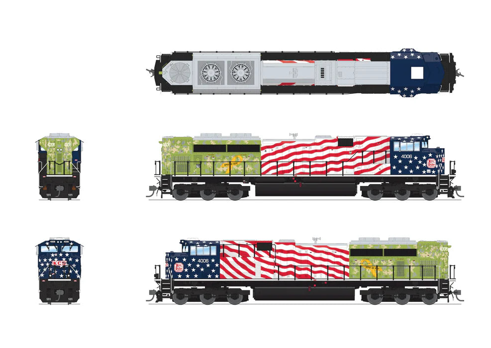 HO Scale Broadway Limited SD70ACe KCS #4006 Paragon4 Sound/DC/DCC, w/ Smoke
