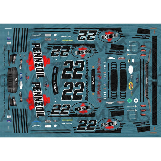 3 Amigos Decals #22 PENNZOIL 2023 MUSTANG (LAS VEGAS) 1:24 DECAL SET