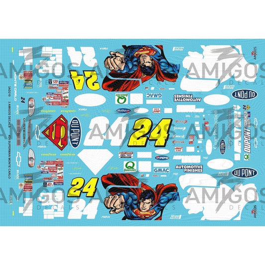 3 Amigos Decals #24 SUPERMAN MONTE CARLO 1:24 DECAL SET
