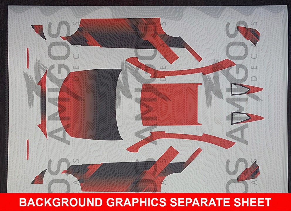 3 Amigos Decals 1:24 #1 MOOSE FRATERNITY (ONLY BACKGROUND GRAPHICS SHEET)