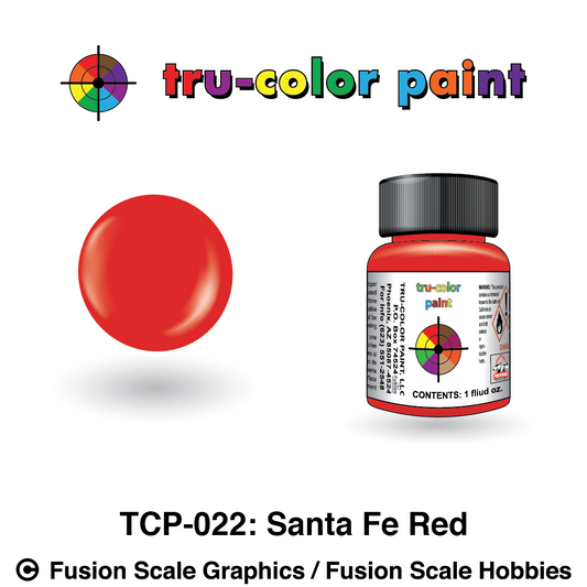 Tru Color Paint TCP-022 Santa Fe Red 1oz Bottle TCP022