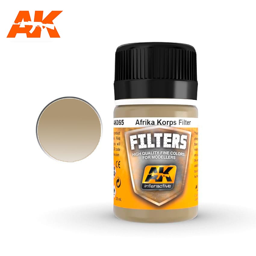 AK Interactive Afrika Korps Filter Enamel Paint 35ml Bottle