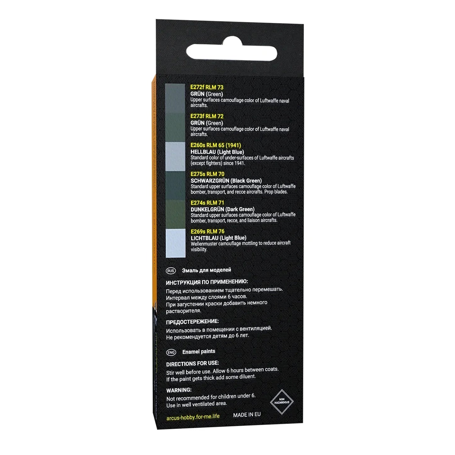 Arcus Hobby Colors Luftwaffe Convoy Raiders Paint Set - Fusion Scale Hobbies