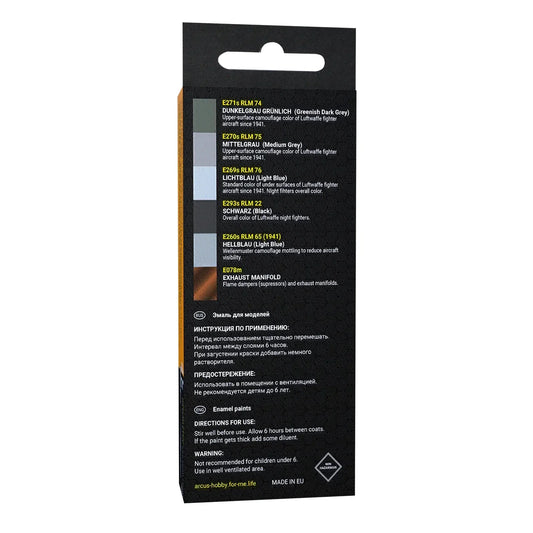 Arcus Hobby Colors Luftwaffe Late WW2 Night Fighters Paint Set - Fusion Scale Hobbies