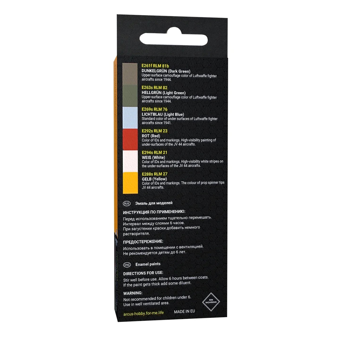 Arcus Hobby Colors Luftwaffe Papagei Staffel Paint Set - Fusion Scale Hobbies