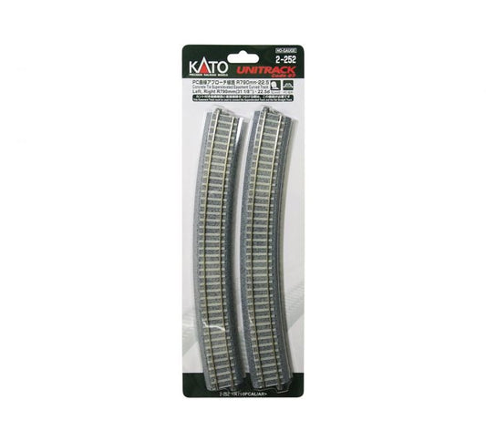 HO Scale Kato Unitrack 31 1/8" 730MM curve wood tie 4 pack