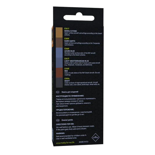 Arcus Hobby Colors RAF Aircrafts over MTO Paint Set - Fusion Scale Hobbies