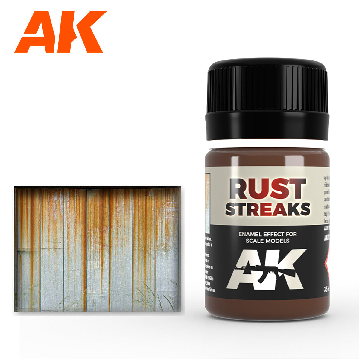 AK Interactive 	Rust Streaks Enamel Paint 35ml Bottle
