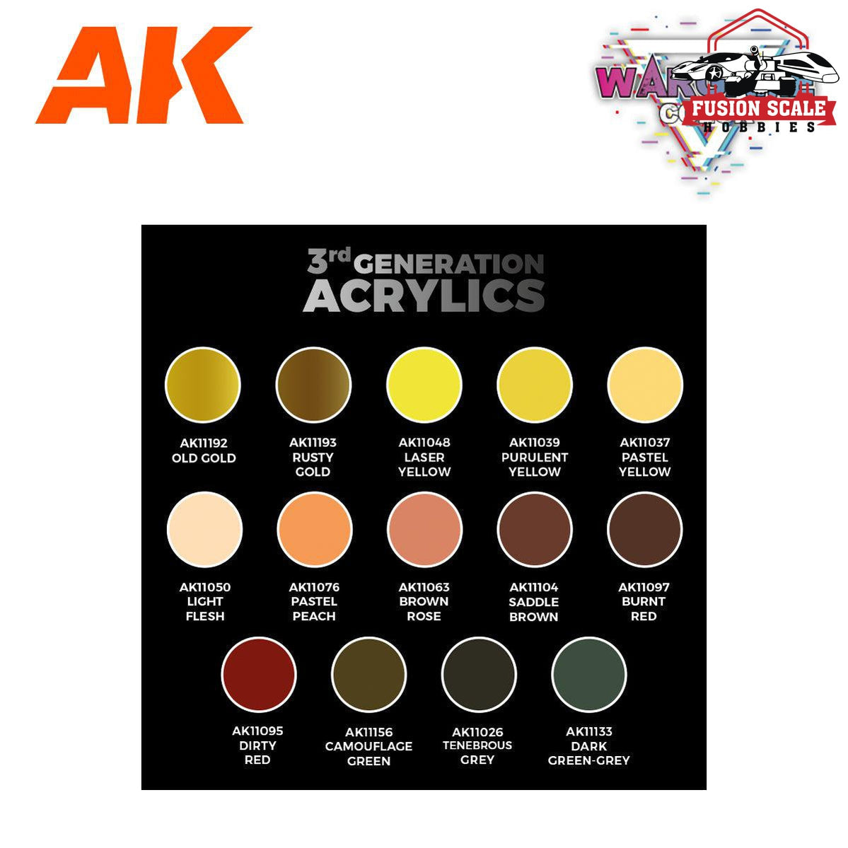 AK Interactive Wargame Starter Set - Crusher Dwarf (14 Colors & 1 Figure) - Fusion Scale Hobbies
