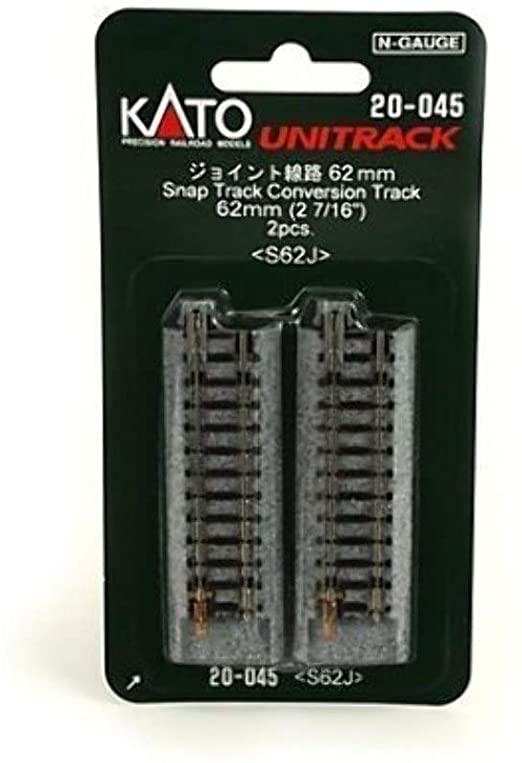 N Scale Kato Unitrack 62M Snap Track Converter