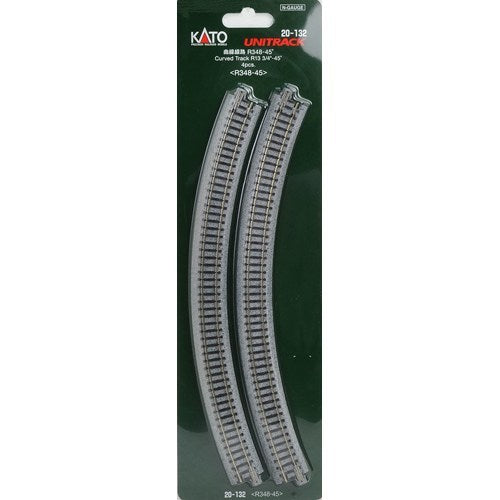 N Scale Kato Unitrack 13 3/4" Curves 4 pack 45 degree