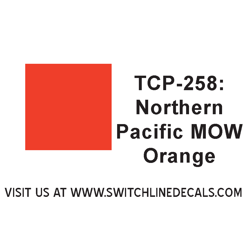 Tru Color Paint TCP-258 Northern Pacific MOW Orange 1oz TCP258