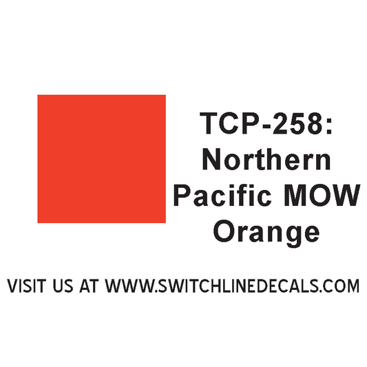 Tru Color Paint TCP-258 Northern Pacific MOW Orange 1oz TCP258