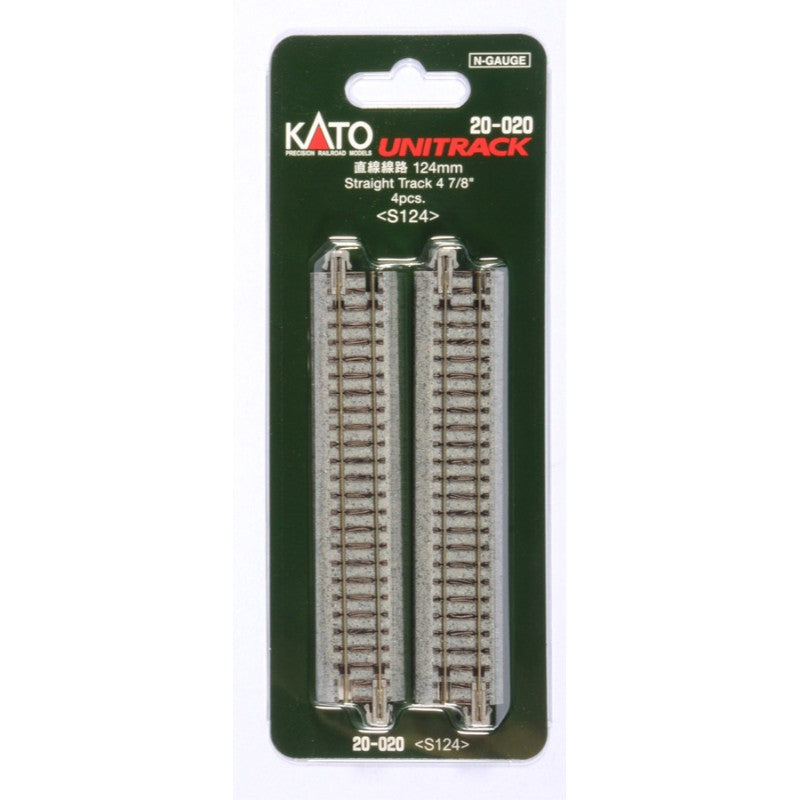 N Scale Kato Unitrack 124MM wood tie 4 pack