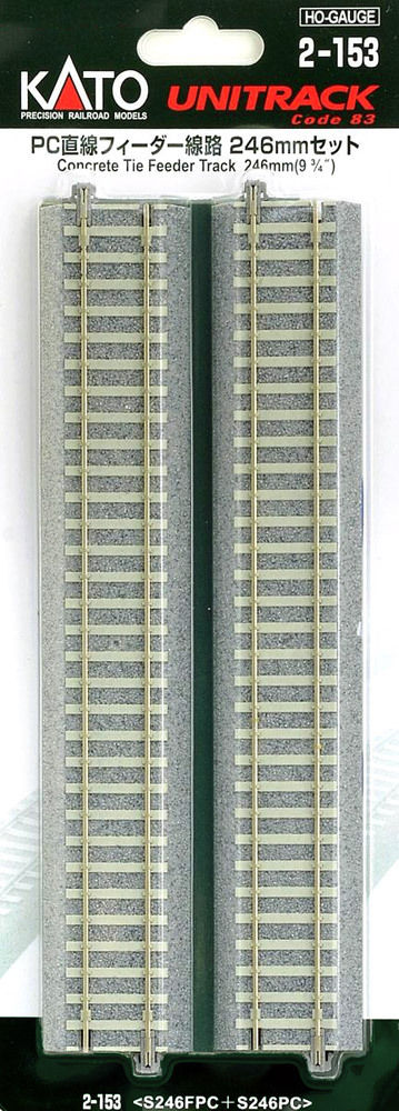 HO Scale Kato Unitrack Concrete tie 246MM feeder track straight