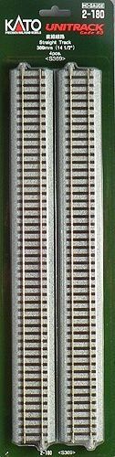 HO Scale Kato Unitrack 369MM straight 4 pack wood ties