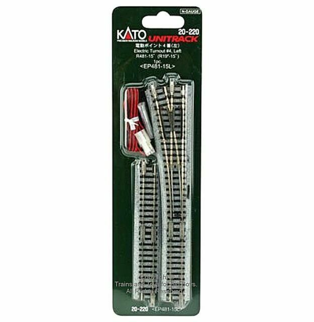 N Scale Kato Unitrack #4 left hand switch
