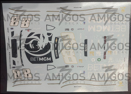 3 Amigos Decals #8 KYLE BUSCH BETMGM 2023 CAMARO 1:24 DECAL SET
