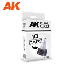 Load image into Gallery viewer, Ak Interactive Black Caps (24mm Diameter) Set of 10 Caps