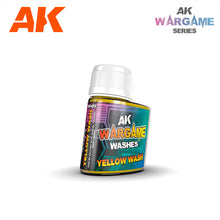 Load image into Gallery viewer, AK Interactive Wargame Washes Yellow Wash 35ml