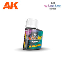 Load image into Gallery viewer, AK Interactive Wargame Washes Black Wash 35ml