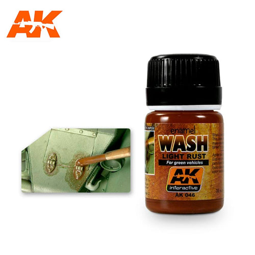 AK Interactive Light Rust Wash Enamel Paint 35ml Bottle - Fusion Scale Hobbies