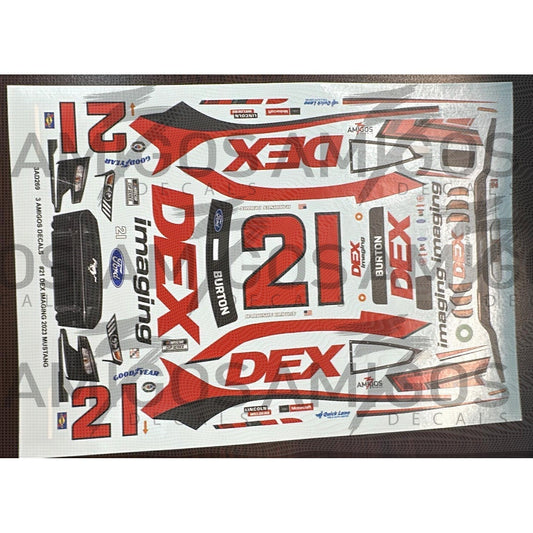 3 Amigos Decals #21 DEX IMAGING 2023 MUSTANG Decal Set 1:24