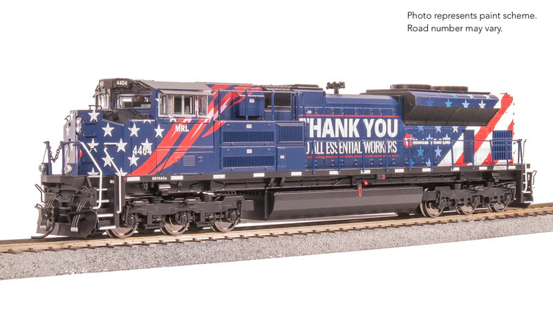 HO Scale Broadway Limited SD70ACe Montana Rail Link (MRL) 4404 Essential Workers, Paragon4 Sound/DC/DCC, w/ Smoke, HO