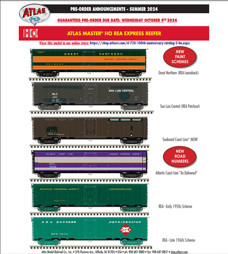 HO SCALE Atlas master REA Express reefer