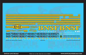 HO Scale BNSF AC4400CW Locomotive Decal Set