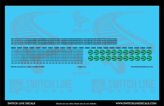 N Scale Cargil Covered Hopper Decal Set