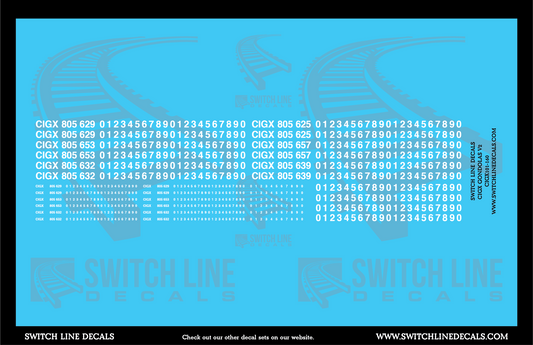 N Scale CIGX Gondolas V2 Decal Set