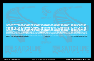 HO Scale Canadian National SD75I Locomotive Numbers Decal Set