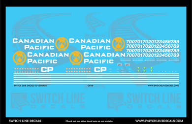 HO Scale Canadian Pacific SD70ACU Decal Set