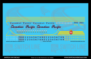 HO Scale Canadian Pacific Heritage ACU Locomotive Decal Set