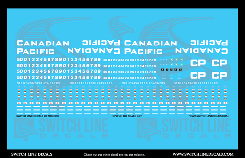 HO Scale Canadian Pacific SD30ECO Locomotive Decal Set