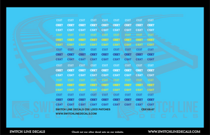 HO Scale CSX CSXT Locomotive CSXT Patches Sub Lettering Decal Set