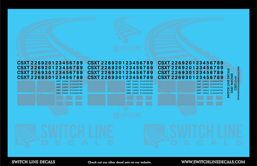 HO Scale CSXT Patches Decal Set