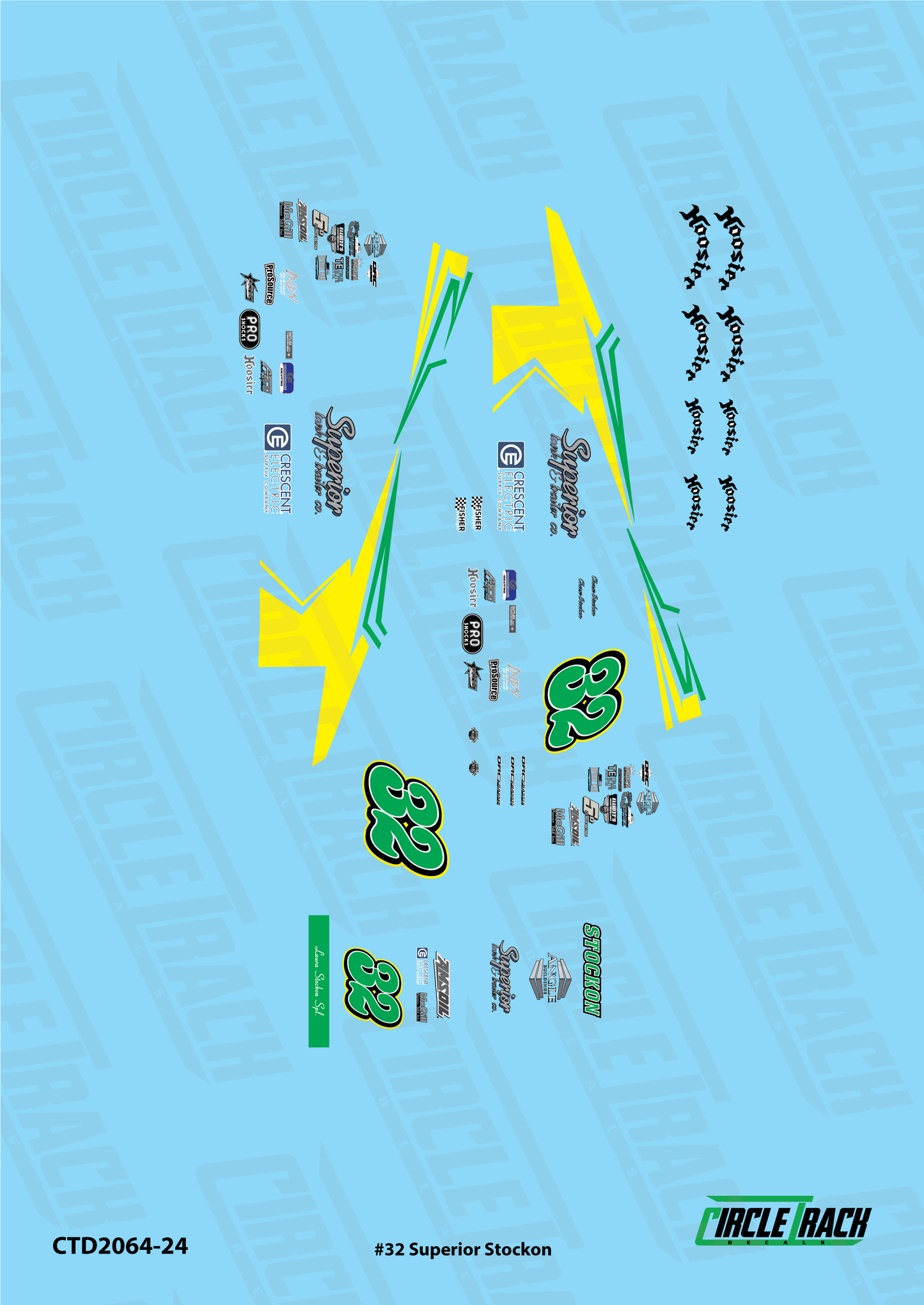 Circle Track Decals #32 Superior Stockon Sprint Car 1:24