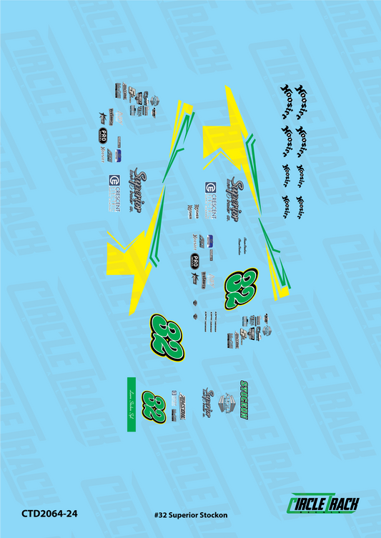 Circle Track Decals #32 Superior Stockon Sprint Car 1:24